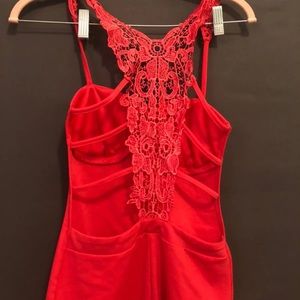 Red Cut Outs Dress